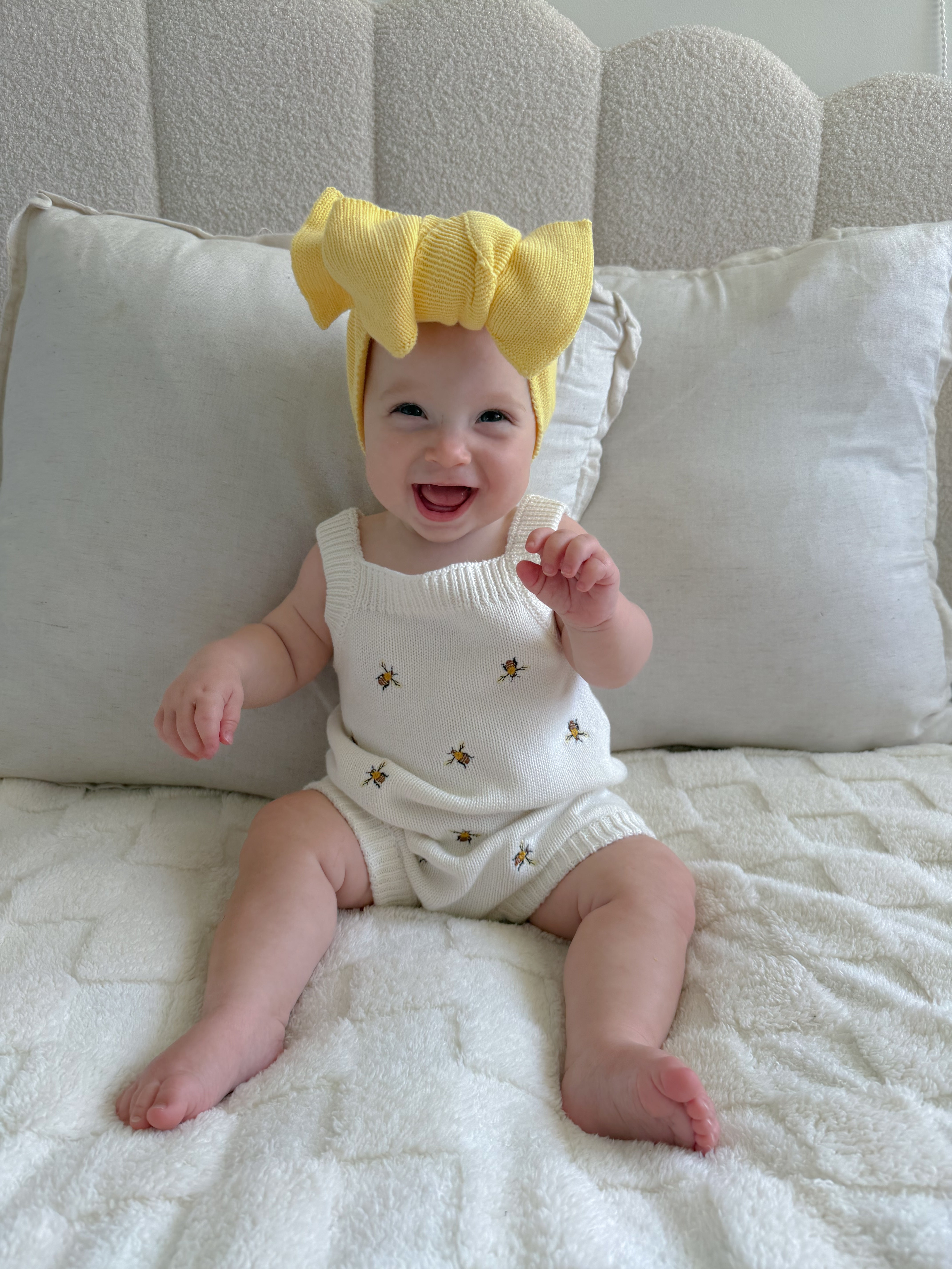 Lemon Topknot Bow