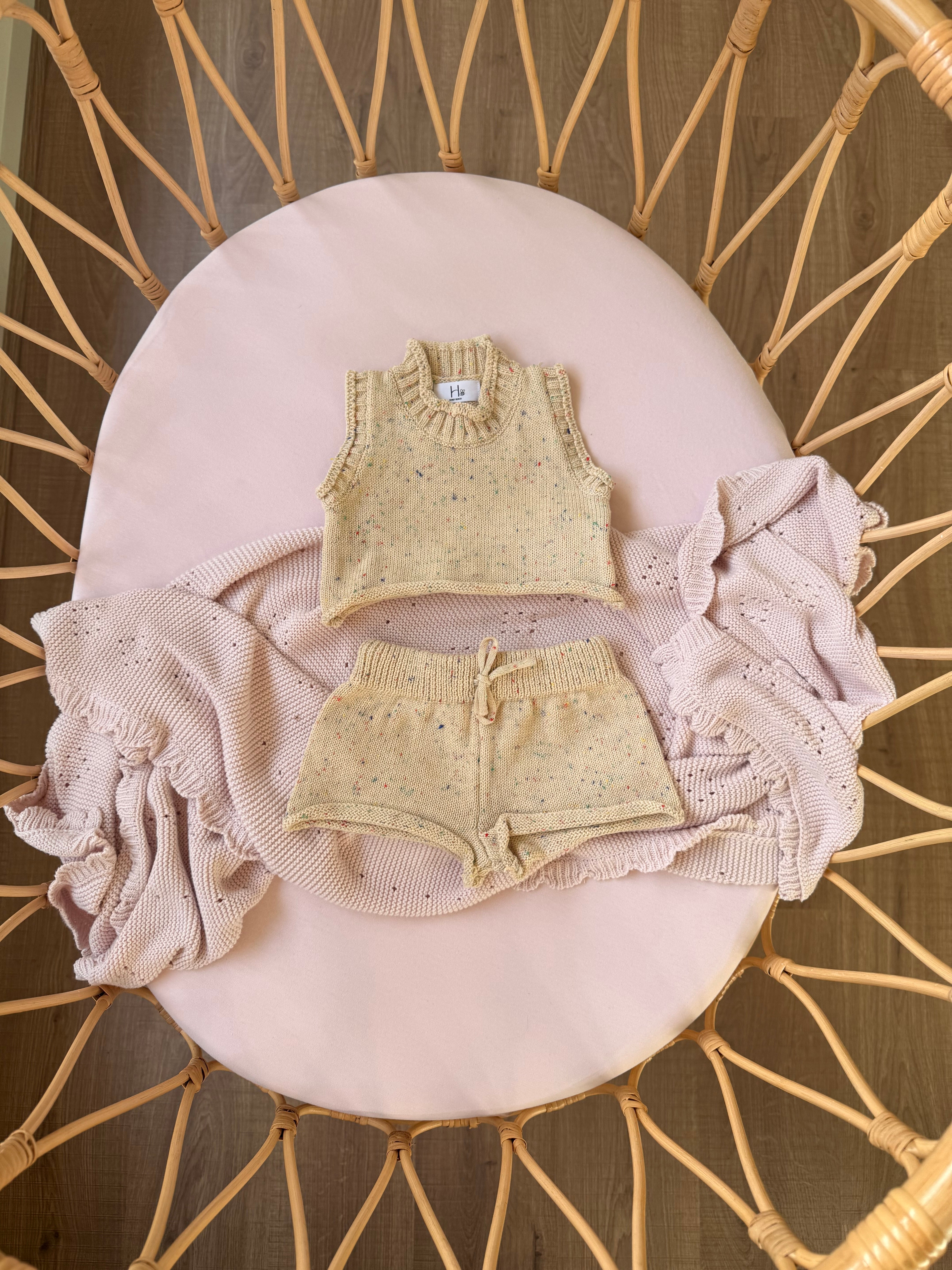Confetti latte Knit Set