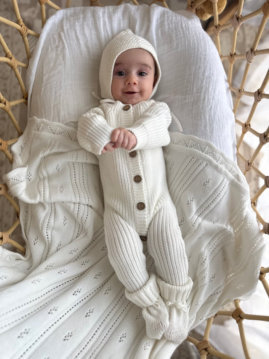 KNIT BONNET | CREAM