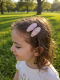 BUBBLE HAIR SNAPS 2Pk | ROSE