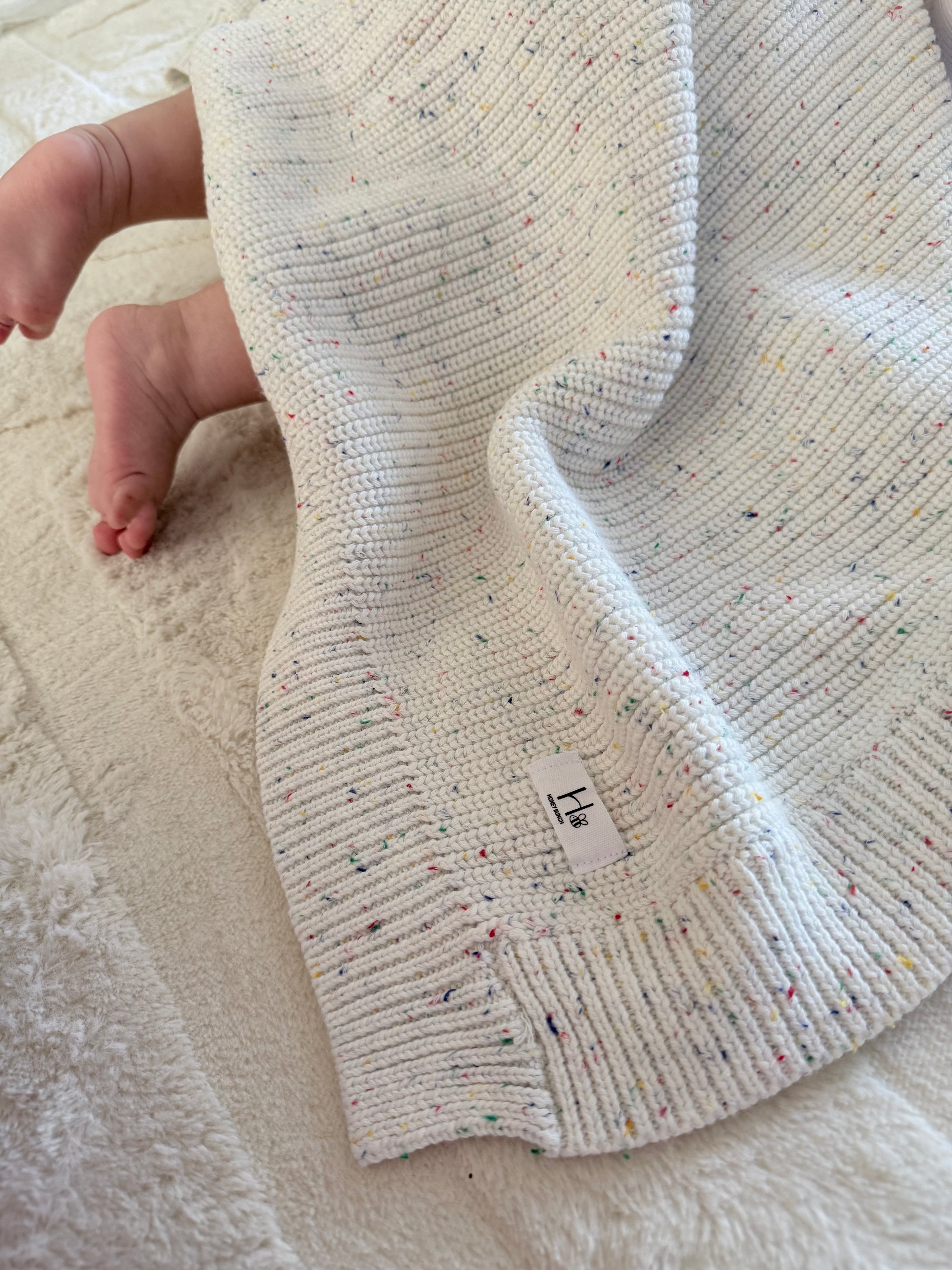 KNIT BLANKET | PEBBLE STONE