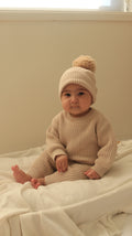KNITTED POM BEANIE | OAK