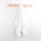 KNIT RUFFLE BLANKET |MILKY