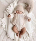KNIT RUFFLE BLANKET |MILKY