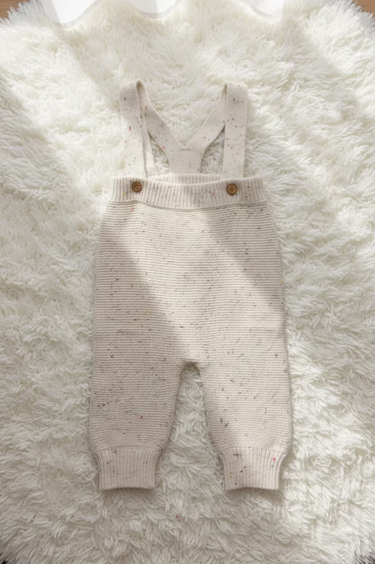 KNIT OVERALLS |SPECKLED STONE